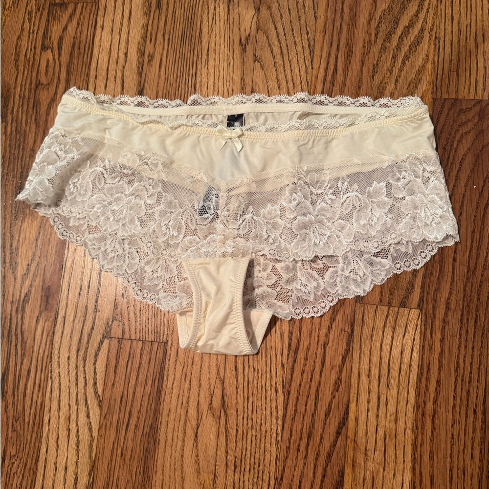 Adore Me Cream Lace Panties
